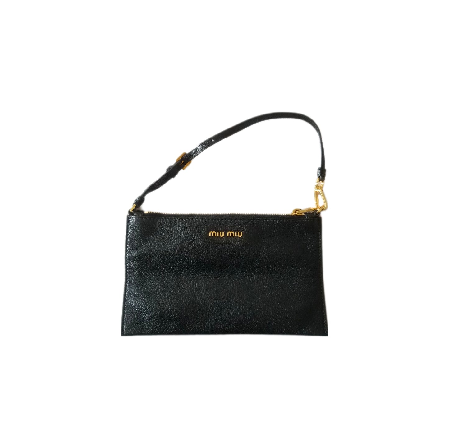 Miu Miu Madras Leather Tote with Small Bag in Black