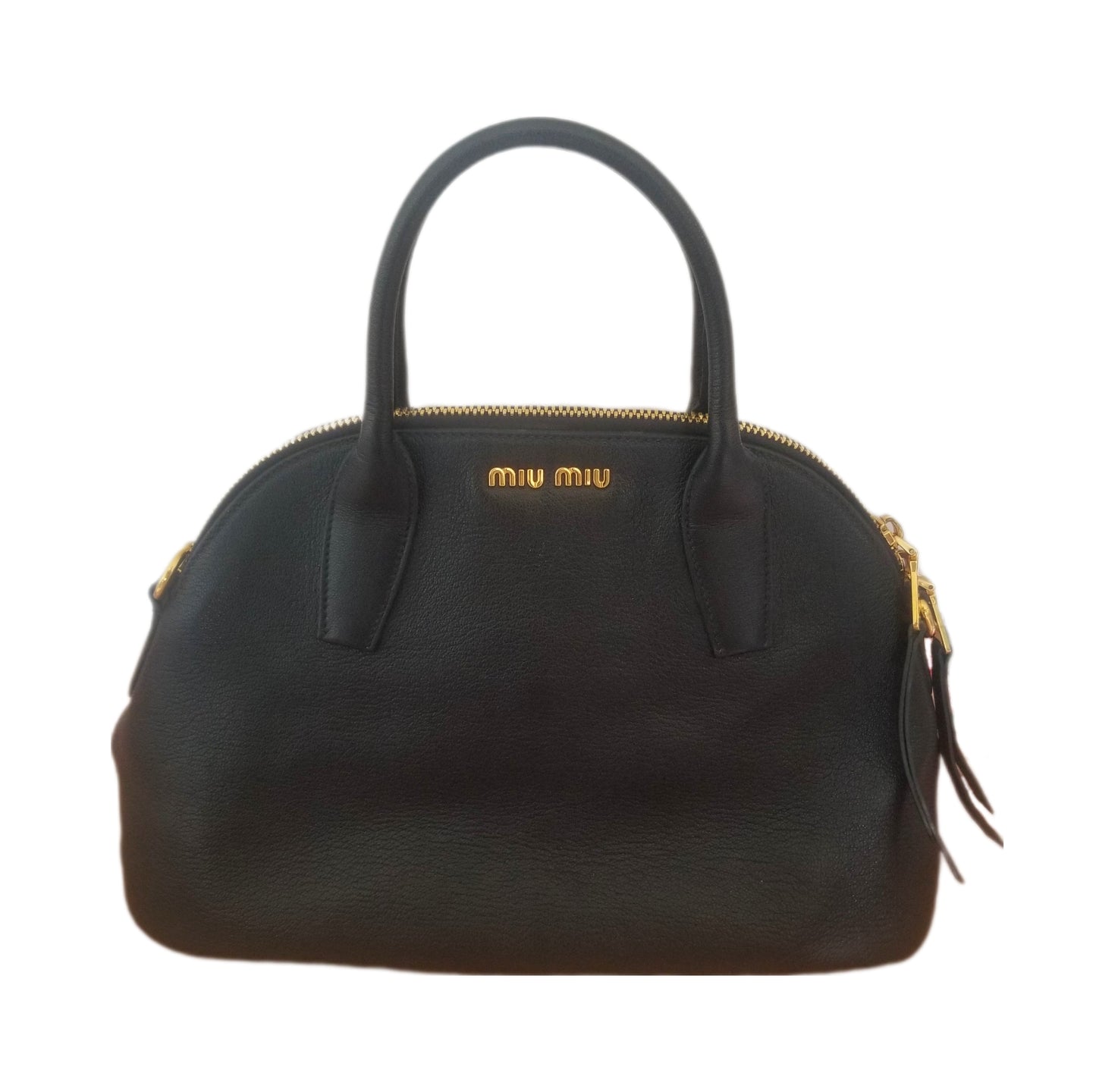 Miu Miu Madras Leather Dome Handbag