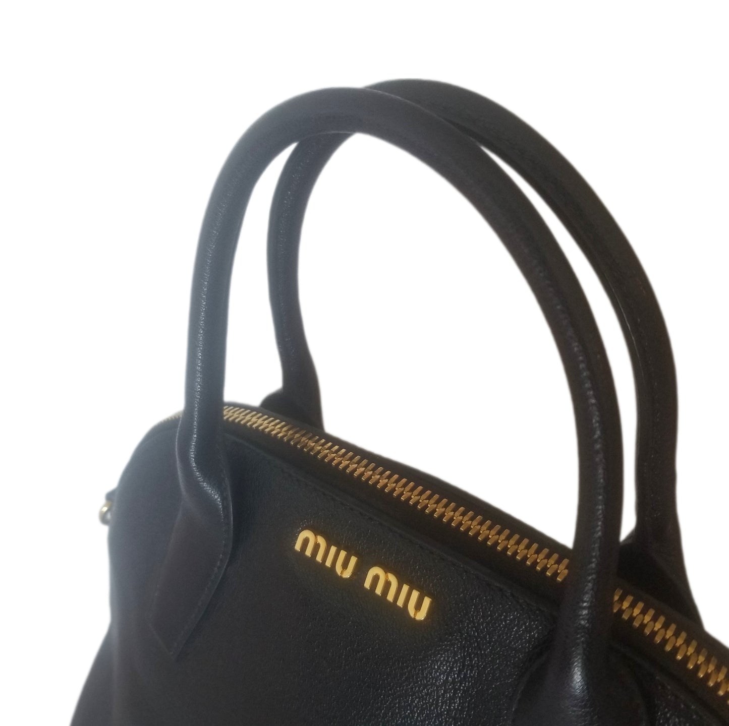 Miu Miu Madras Leather Dome Handbag
