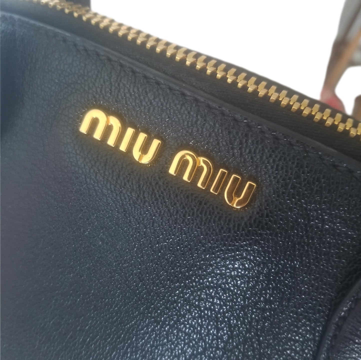 Miu Miu Madras Leather Dome Handbag