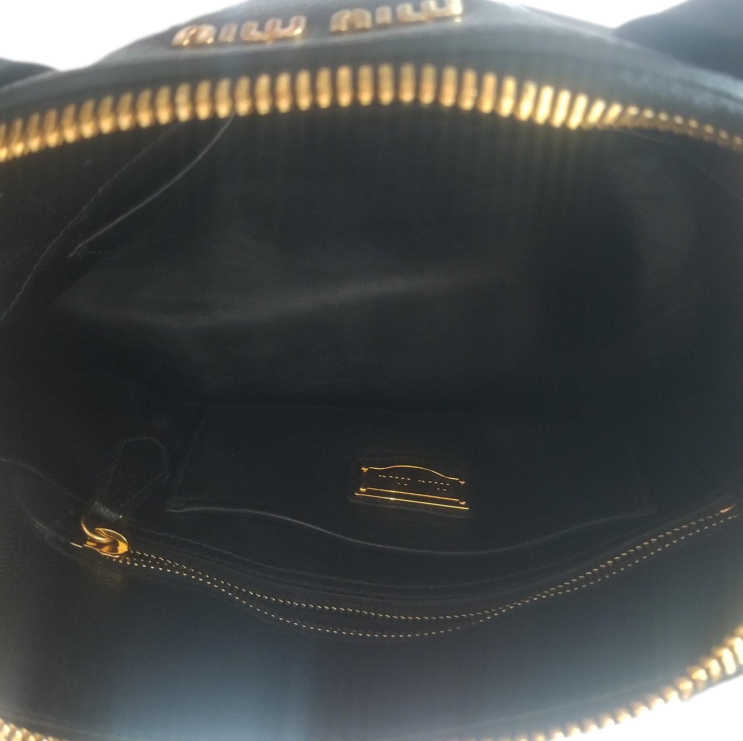 Miu Miu Madras Leather Dome Handbag