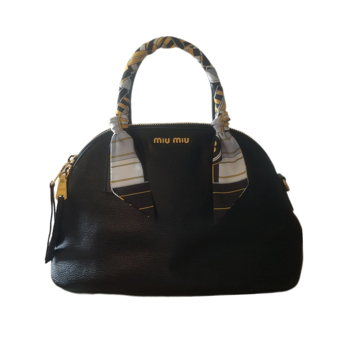 Miu Miu Madras Leather Dome Handbag