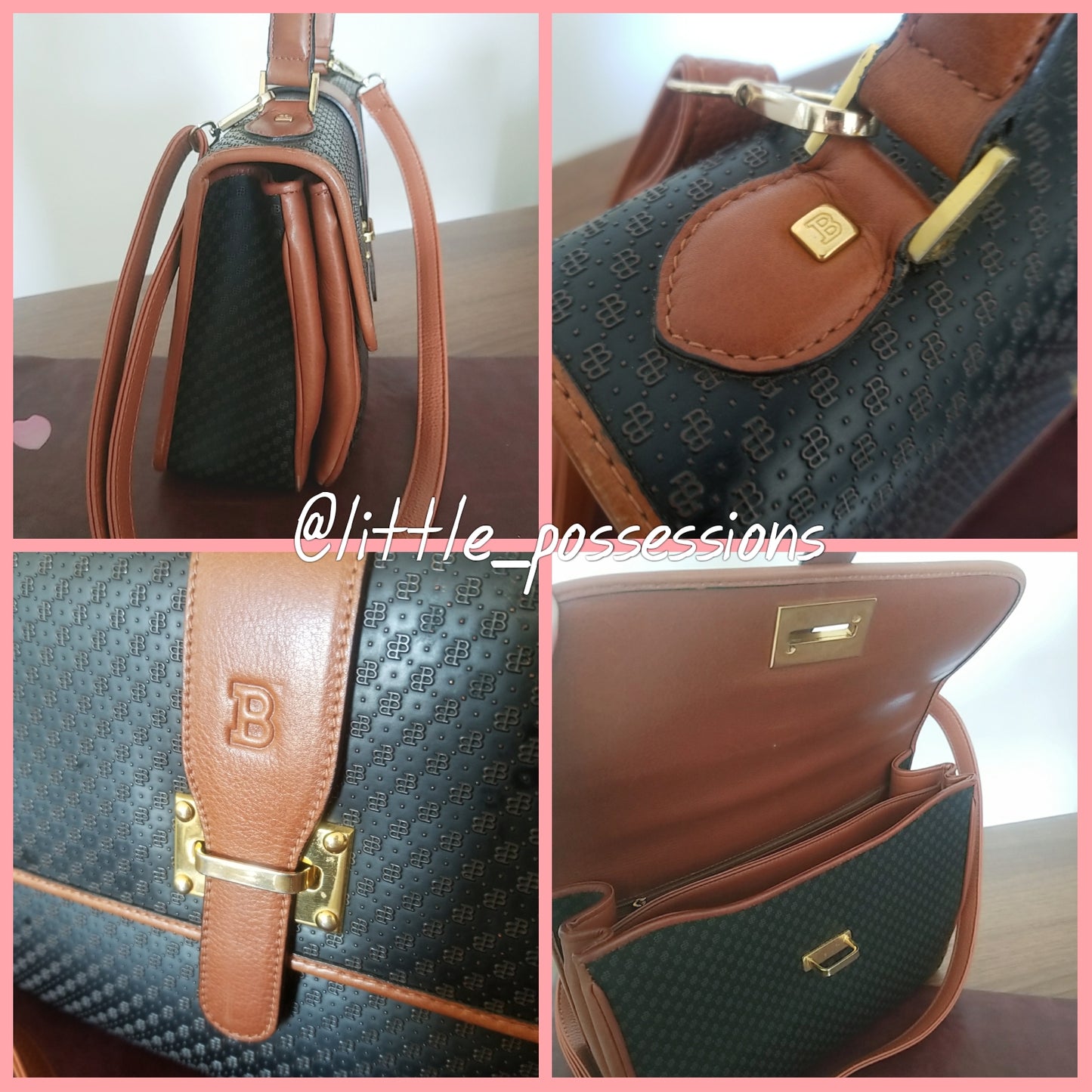 Vintage Bally Monogram 2-way Bag