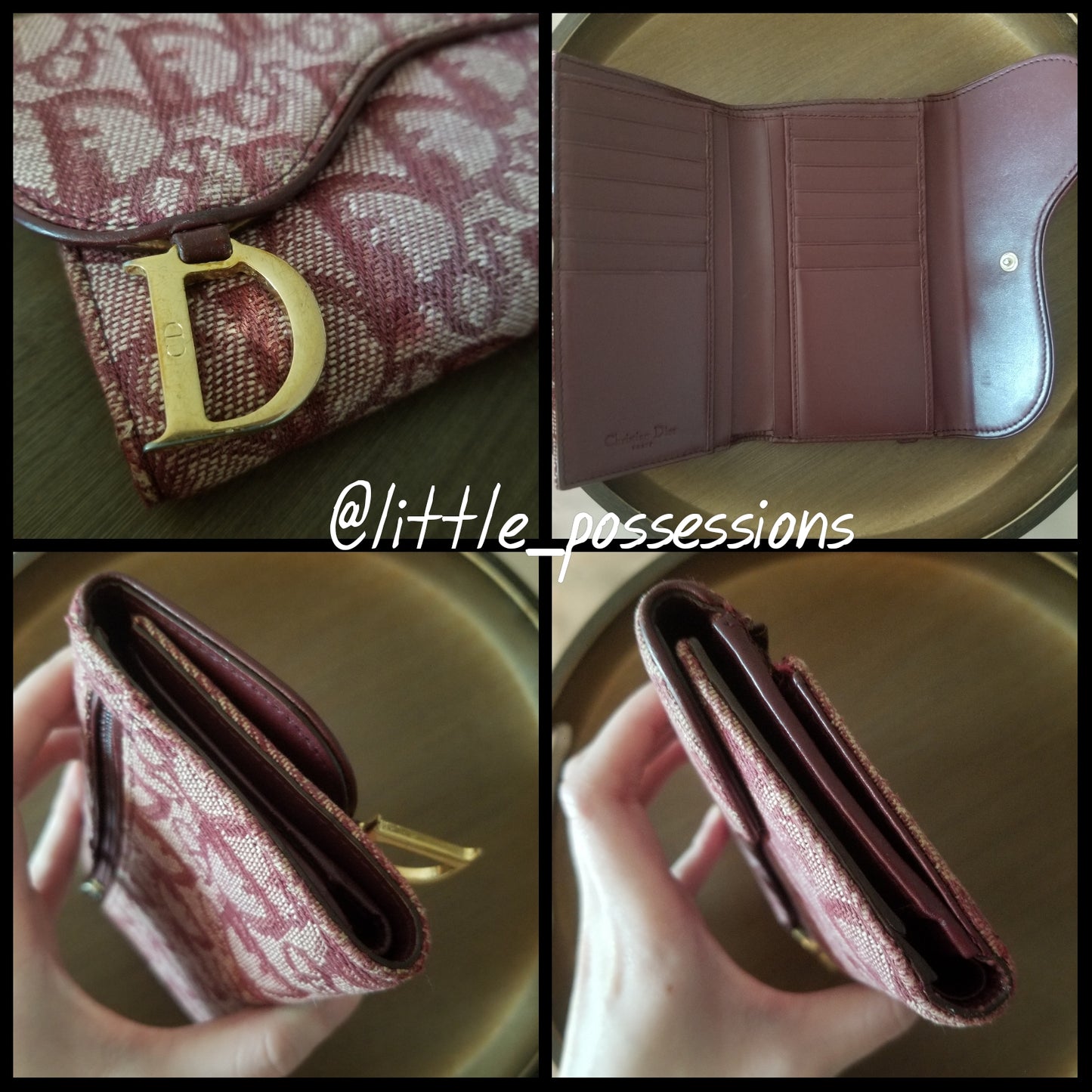 Vintage Dior Saddle Oblique Canvas Wallet