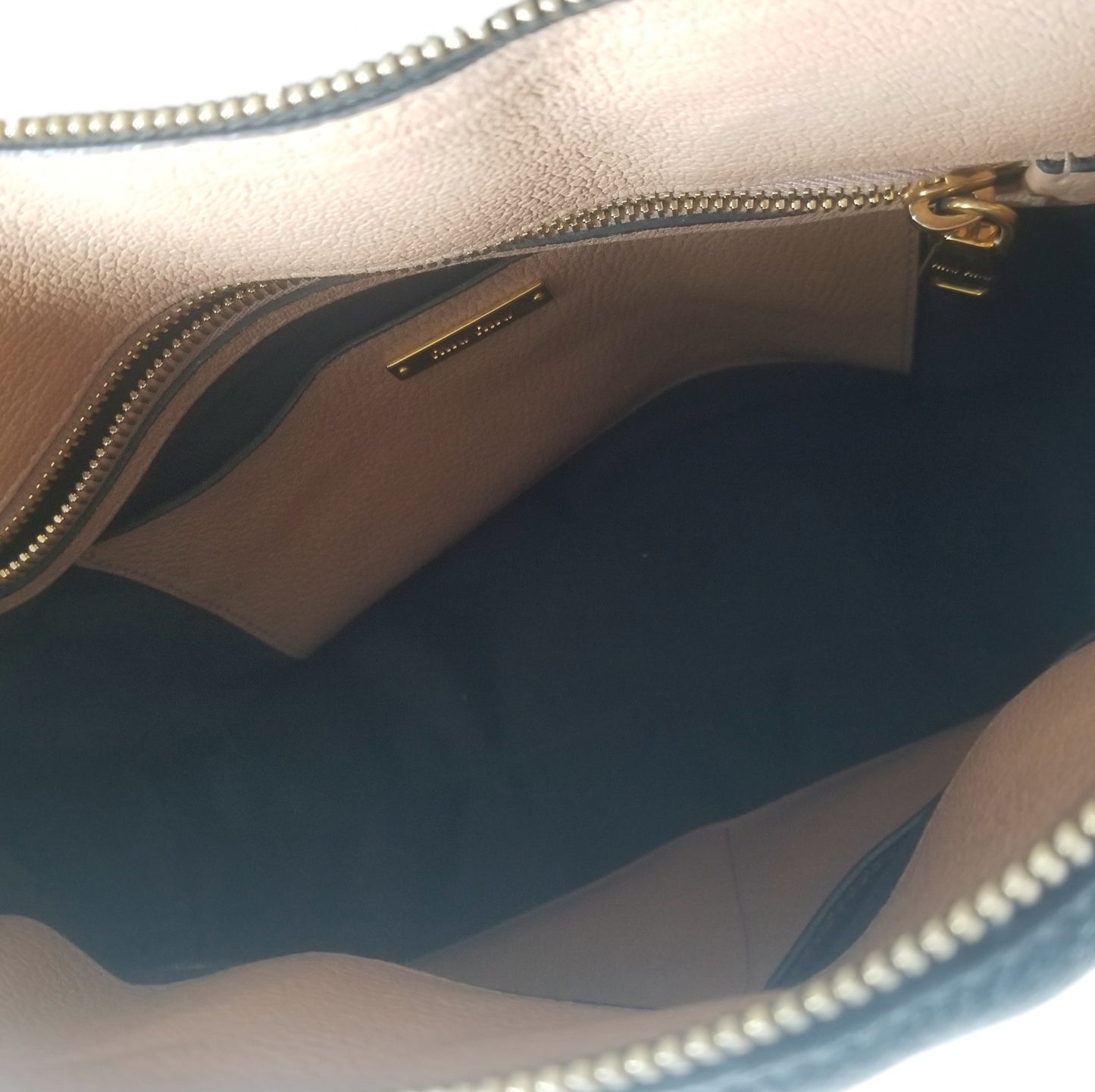 Miu Miu Madras Leather Tote Bag