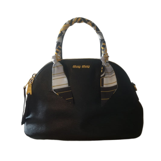 Miu Miu Madras Leather Dome Handbag