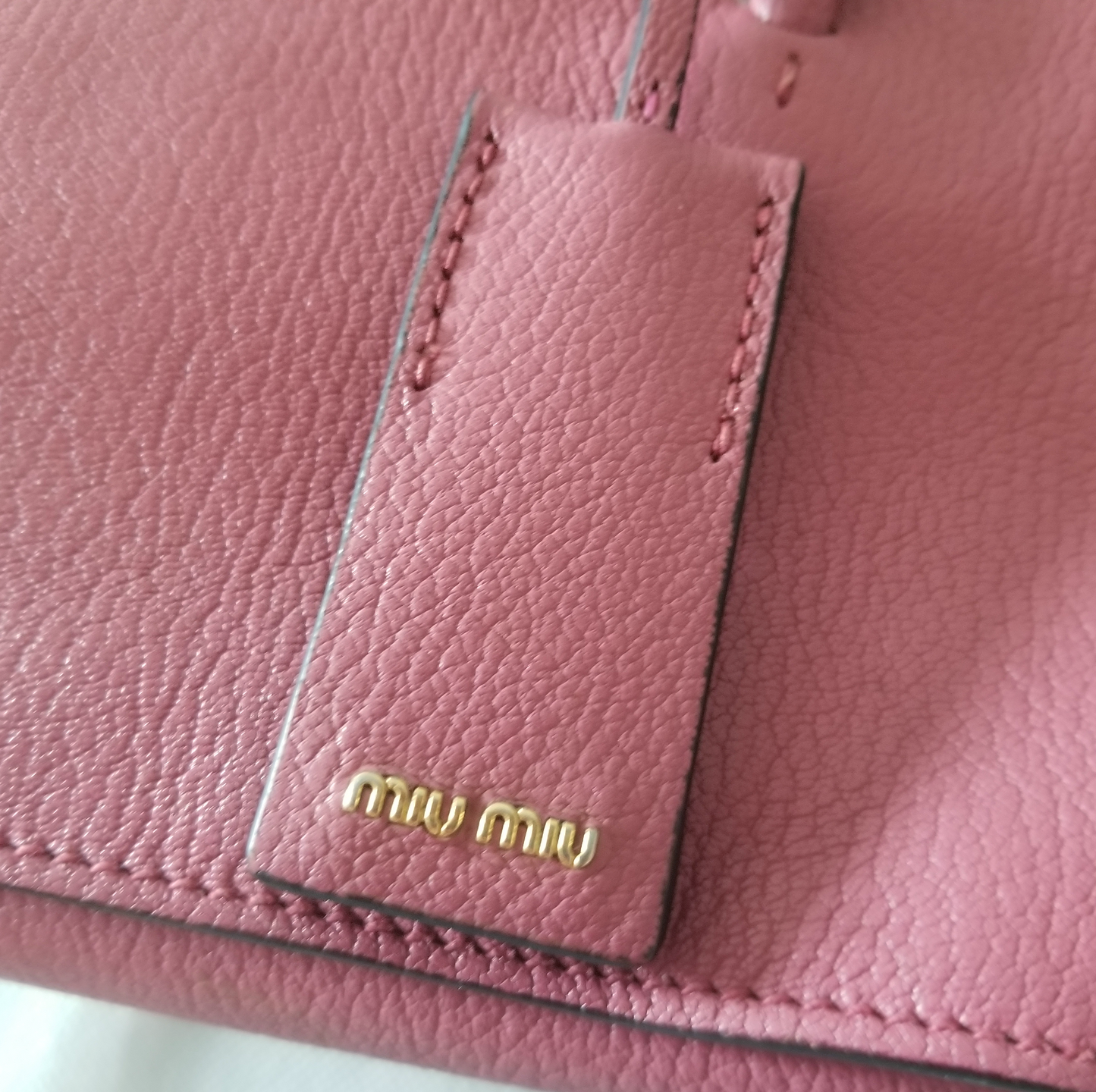 Miu Miu Madras 2-way Leather Handbag in Bruyere