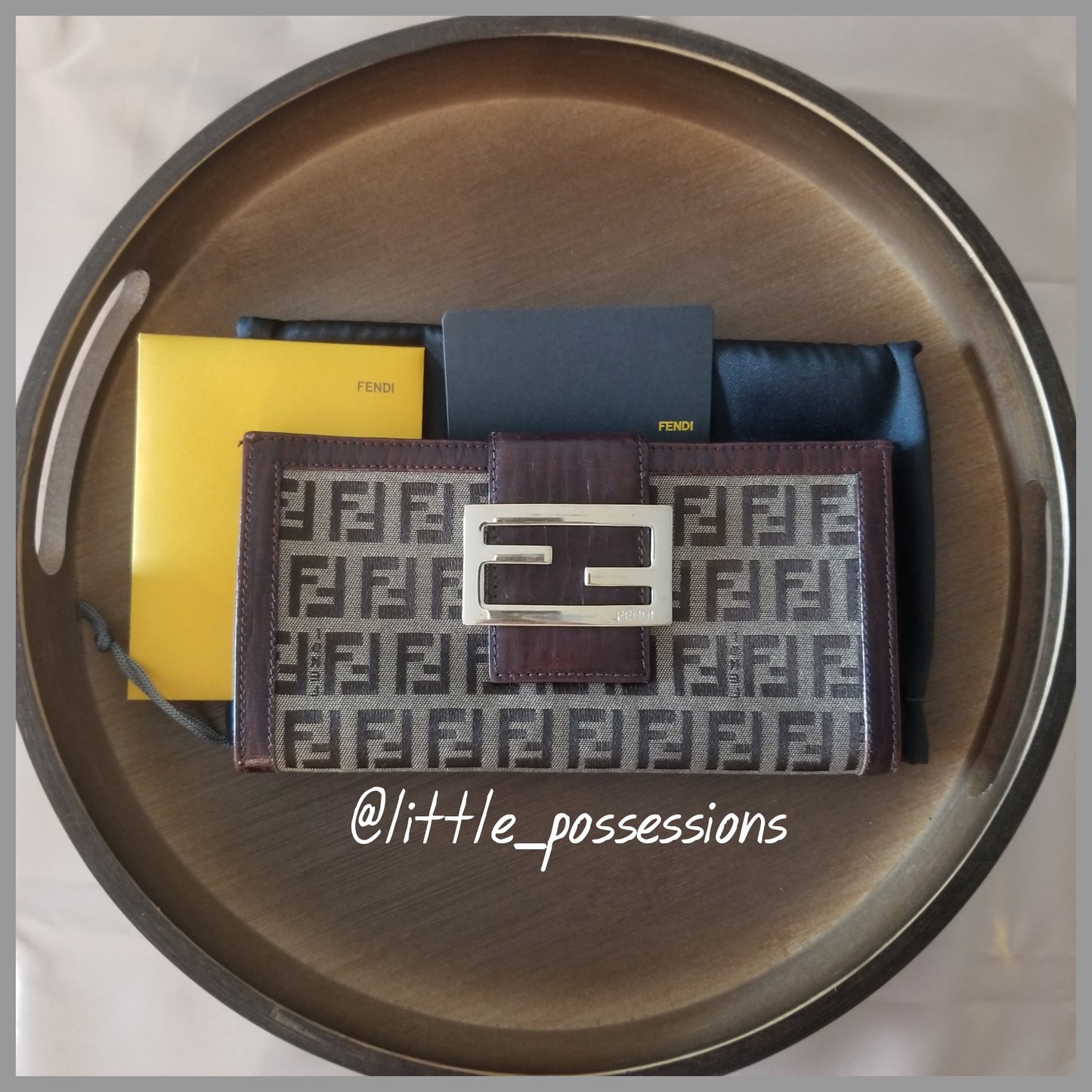 Fendi Baguette Canvas Long Wallet