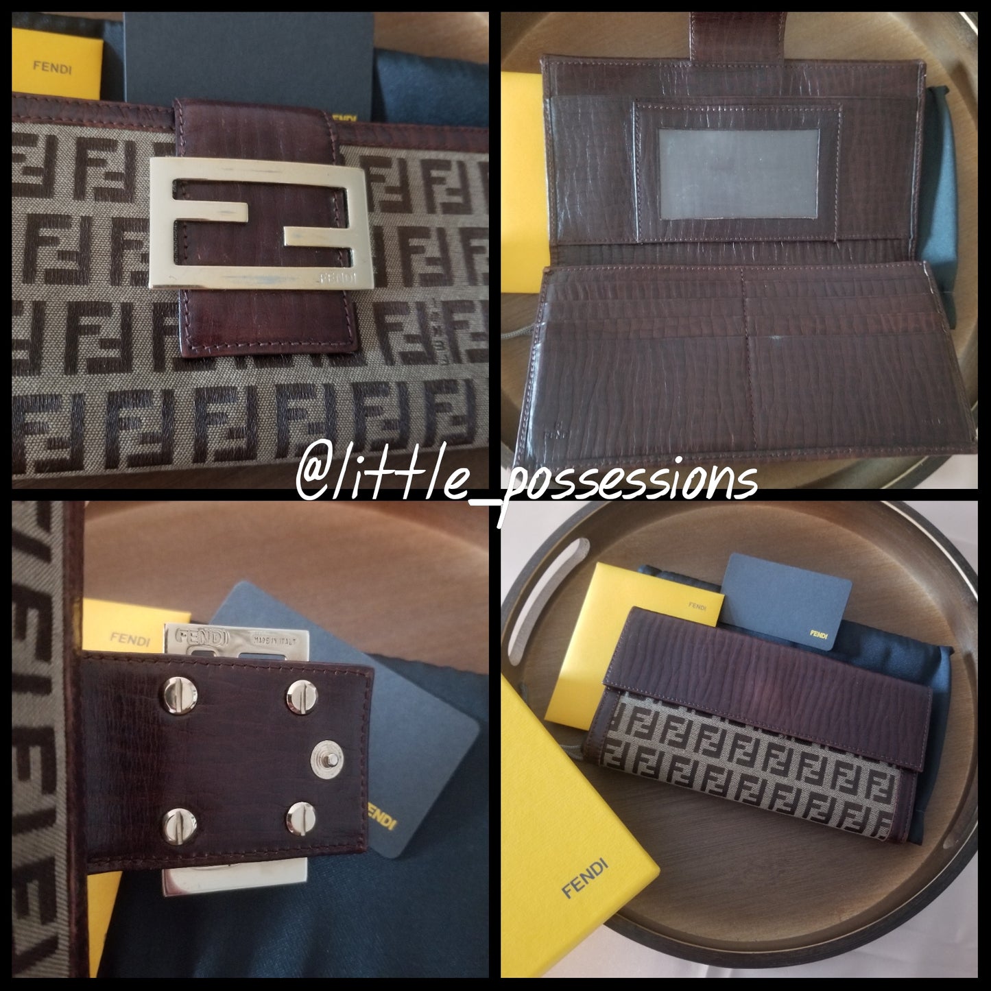 Fendi Baguette Canvas Long Wallet