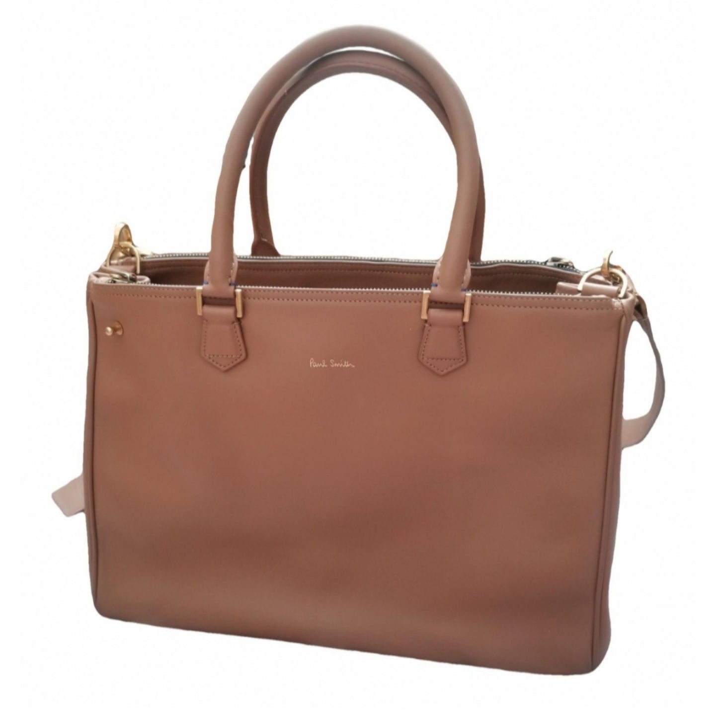 Paul Smith Double Zip Leather Tote Bag