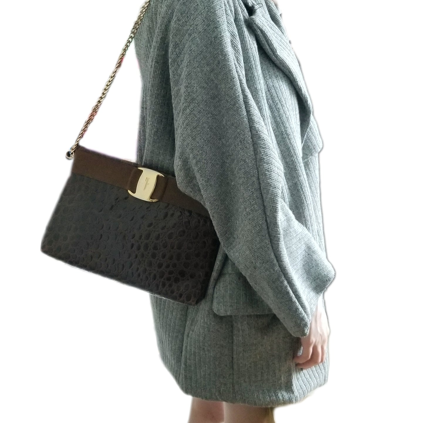 Vintage Salvatore Ferragamo Vara Sling Bag in Brown