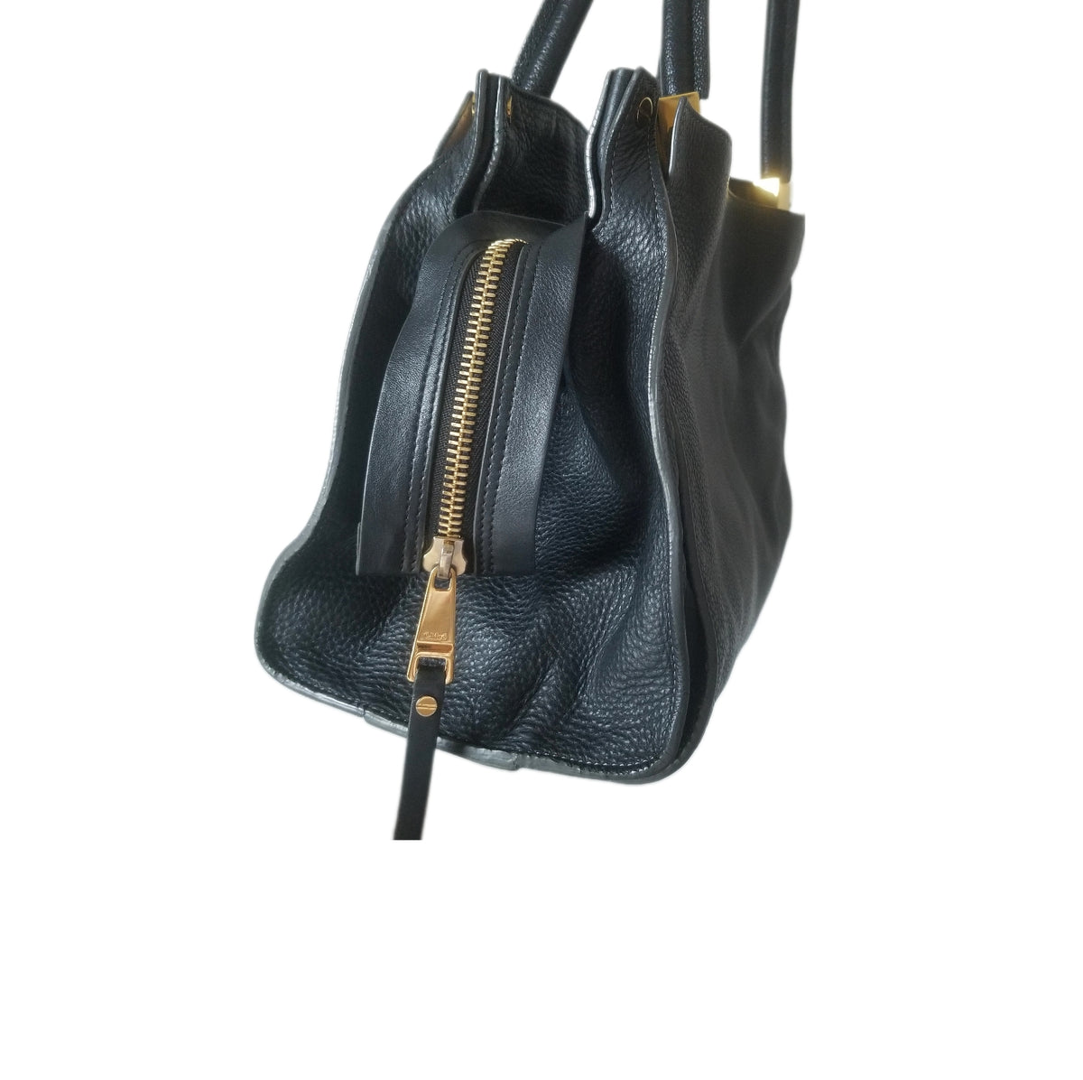 Preloved Chloé Dree Leather Handbag in Black