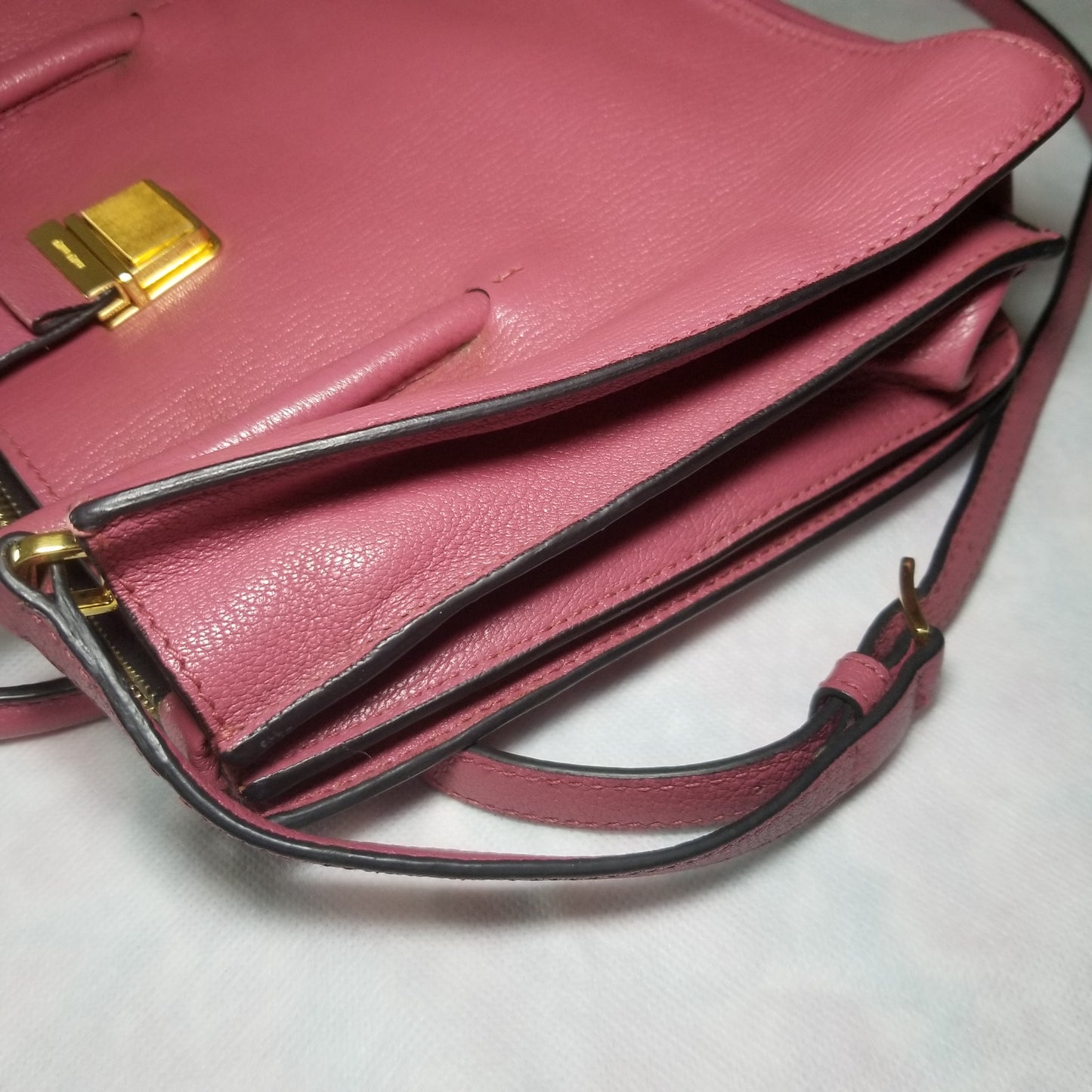 Miu Miu Madras 2-way Leather Handbag in Bruyere