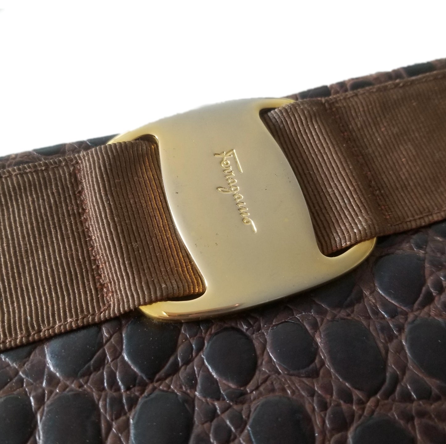 Vintage Salvatore Ferragamo Vara Sling Bag in Brown