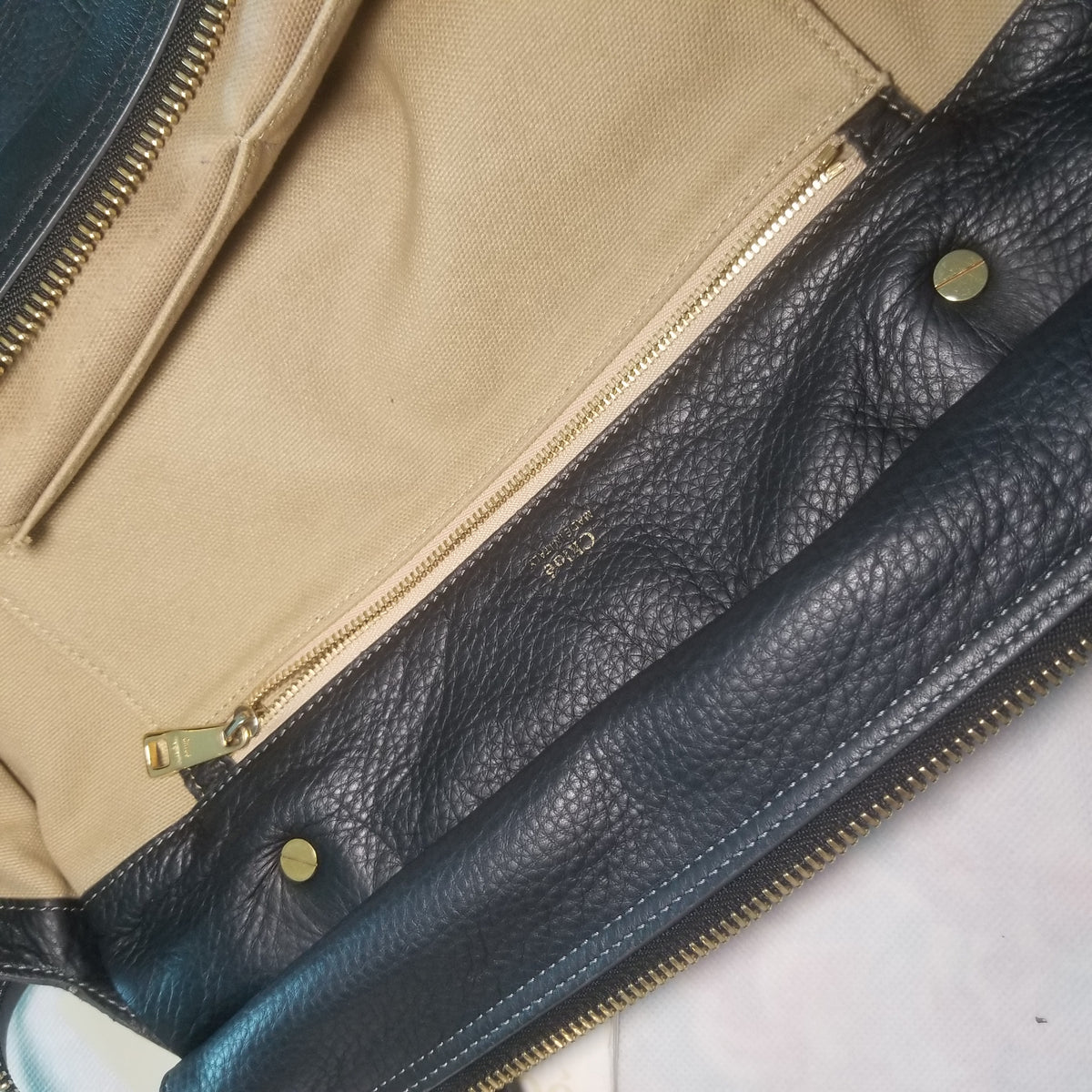 Preloved Chloé Dree Leather Handbag in Black
