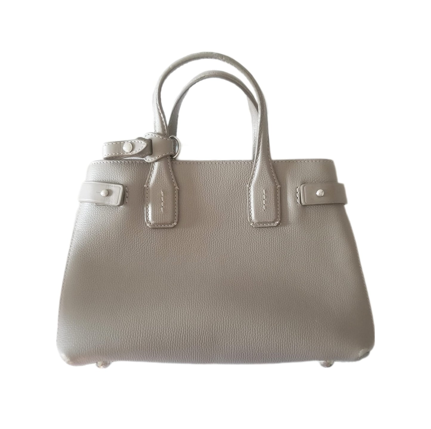 Preloved Burberry Small Banner Handbag in Light Grey