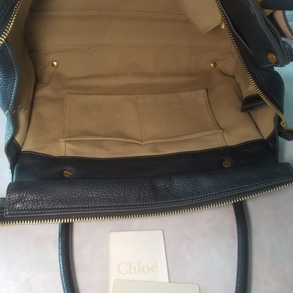 Preloved Chloé Dree Leather Handbag in Black