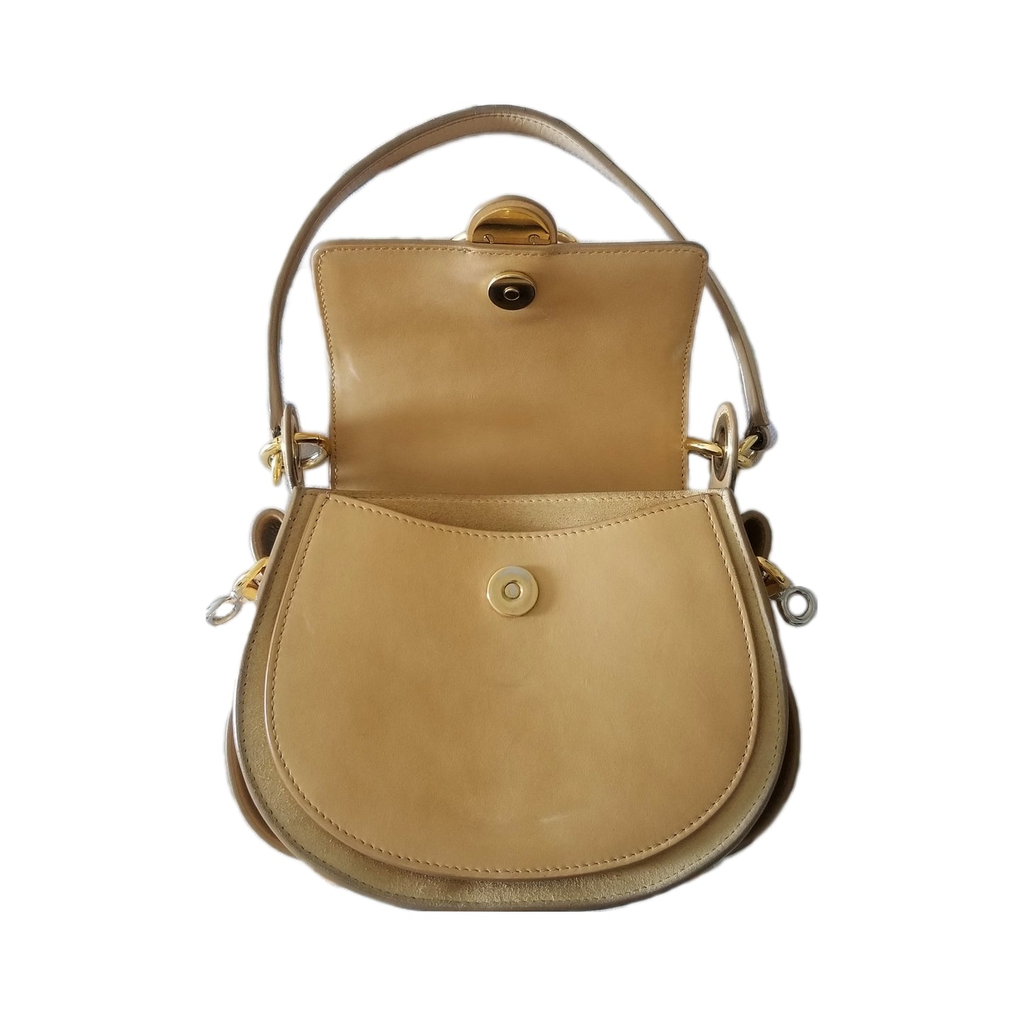 Chloé Small Tess Leather Handbag in Tan