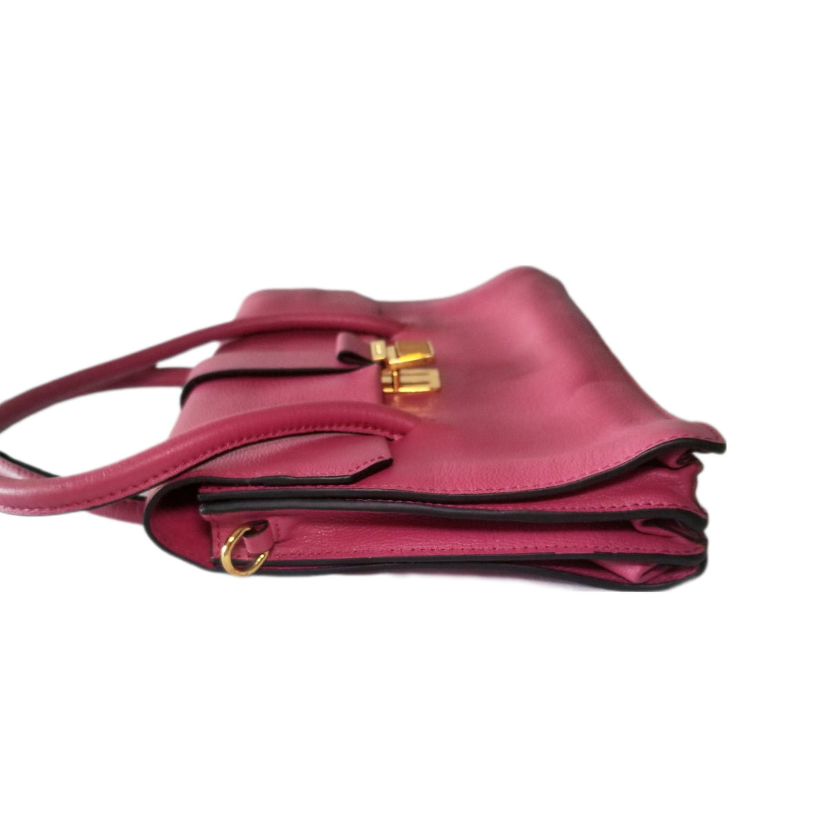 Preloved Miu Miu Madras 2-way Leather Handbag in Bruyere