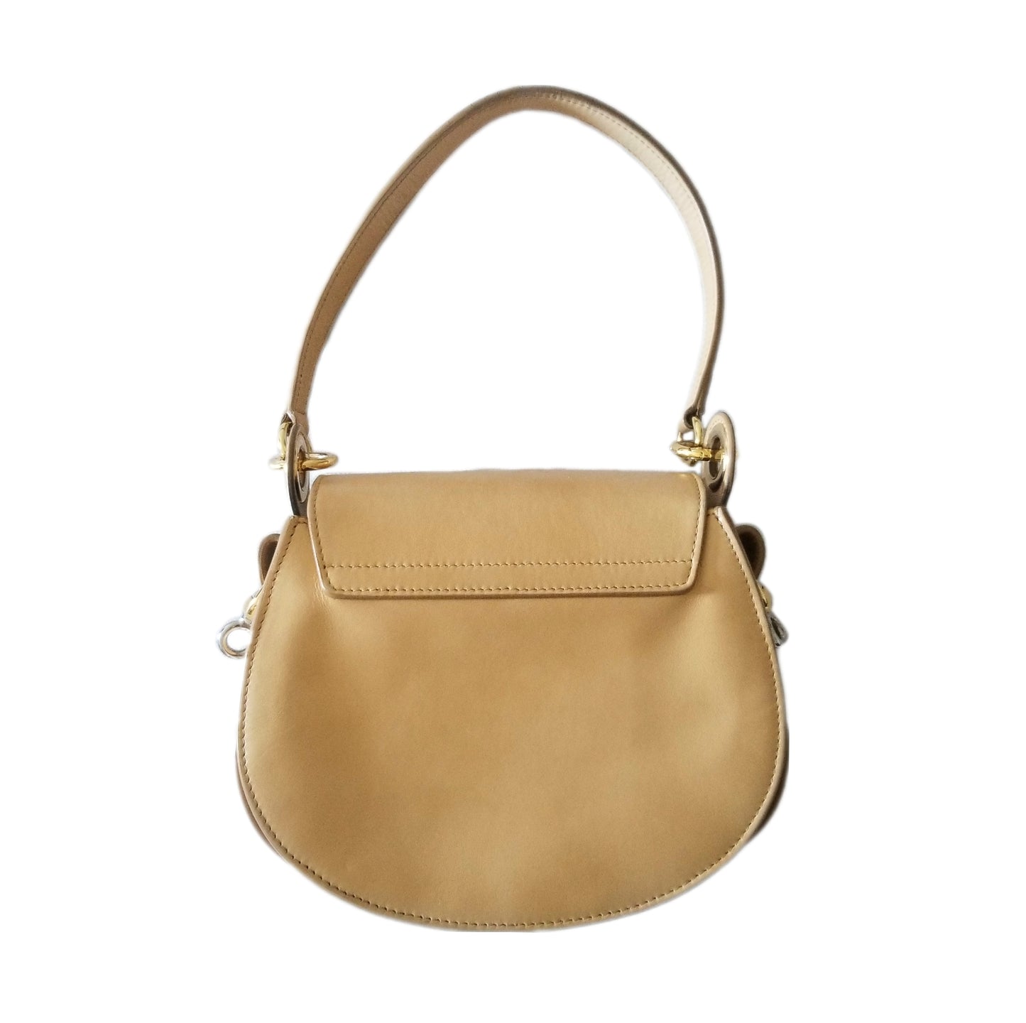 Chloé Small Tess Leather Handbag in Tan