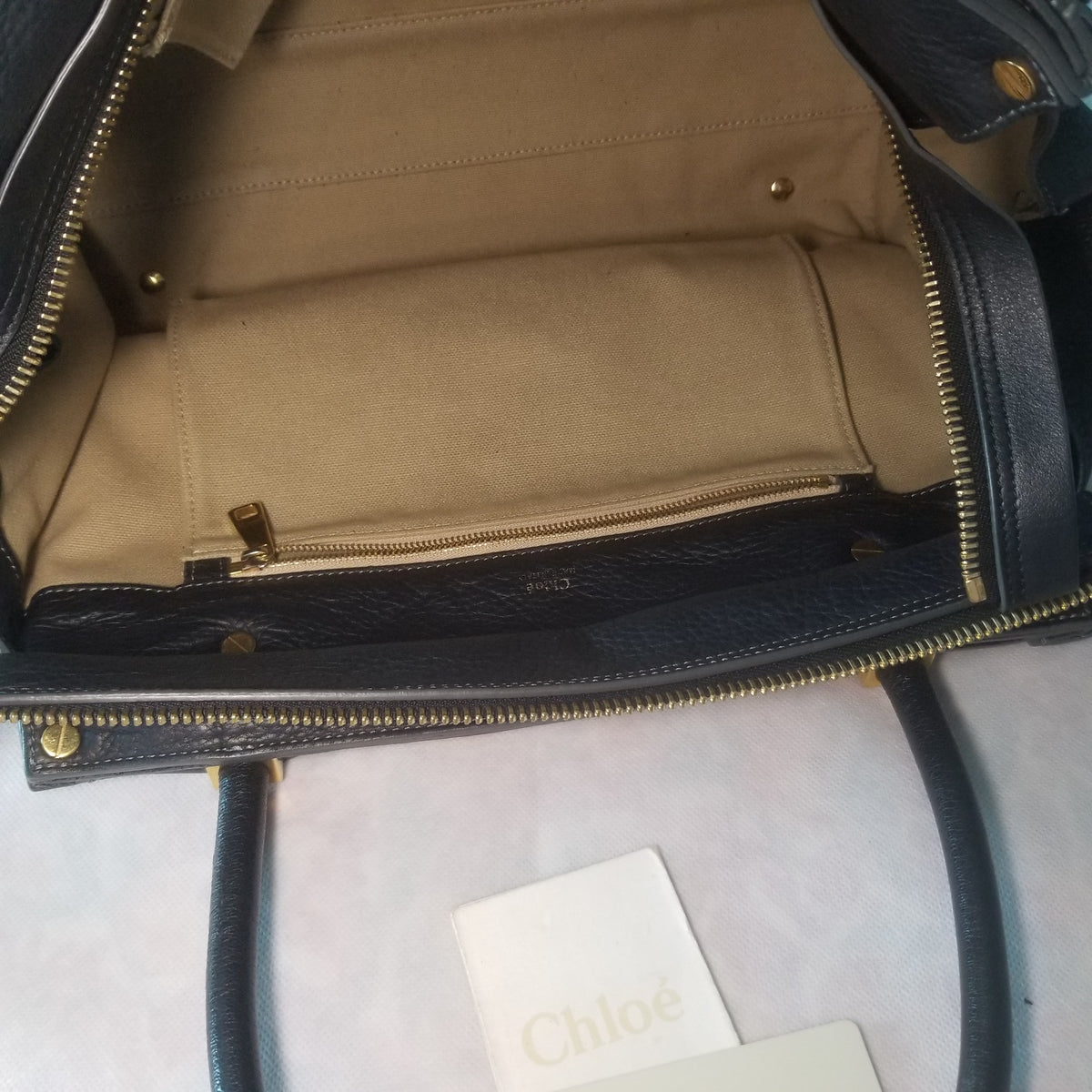 Preloved Chloé Dree Leather Handbag in Black