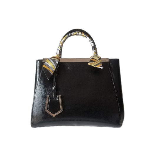 Fendi 2JOURS Petite Patent Leather Bag