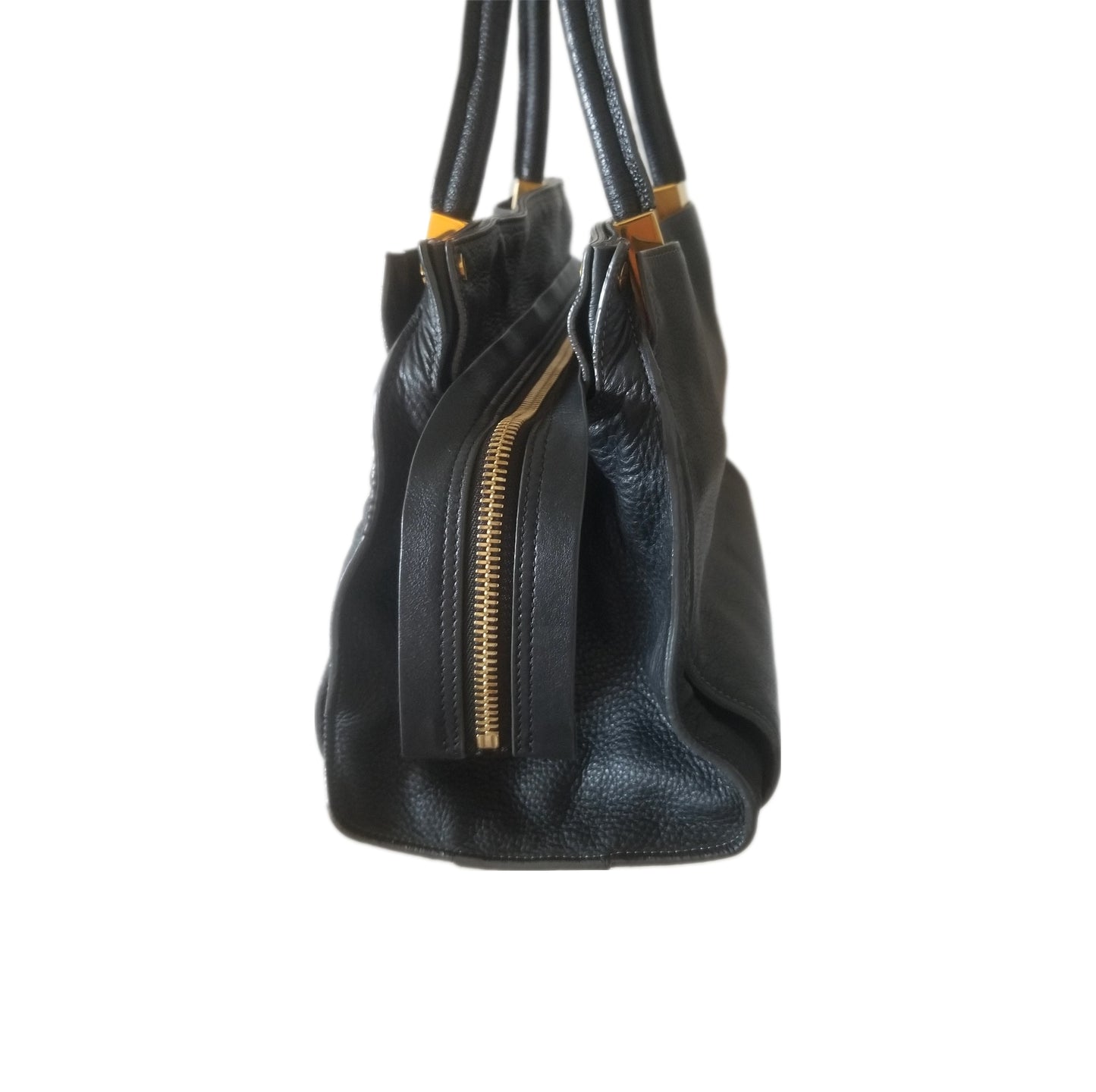 Preloved Chloé Dree Leather Handbag in Black