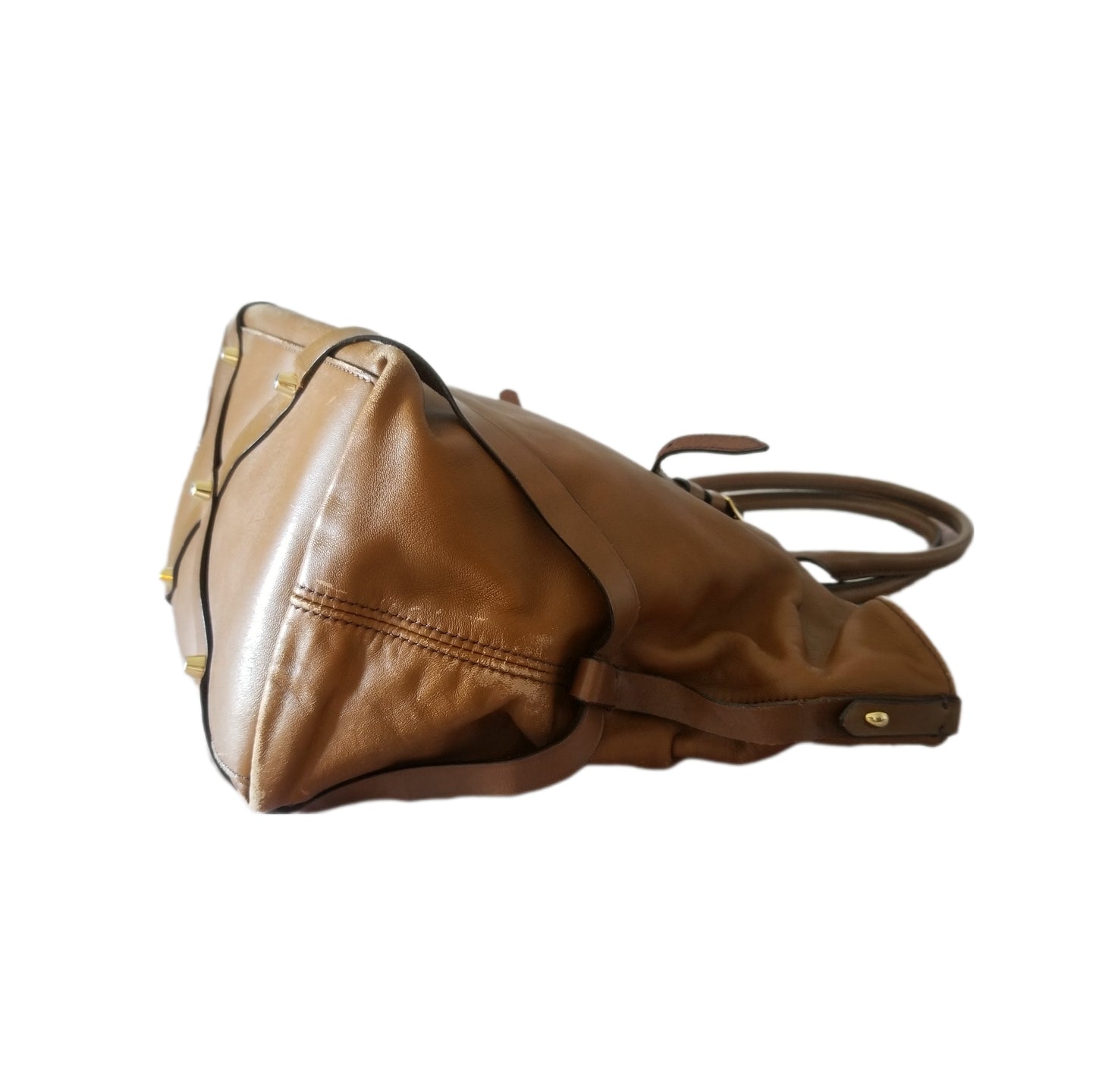 Burberry Medium Salisbury Leather Tote Bag in Mid Camel