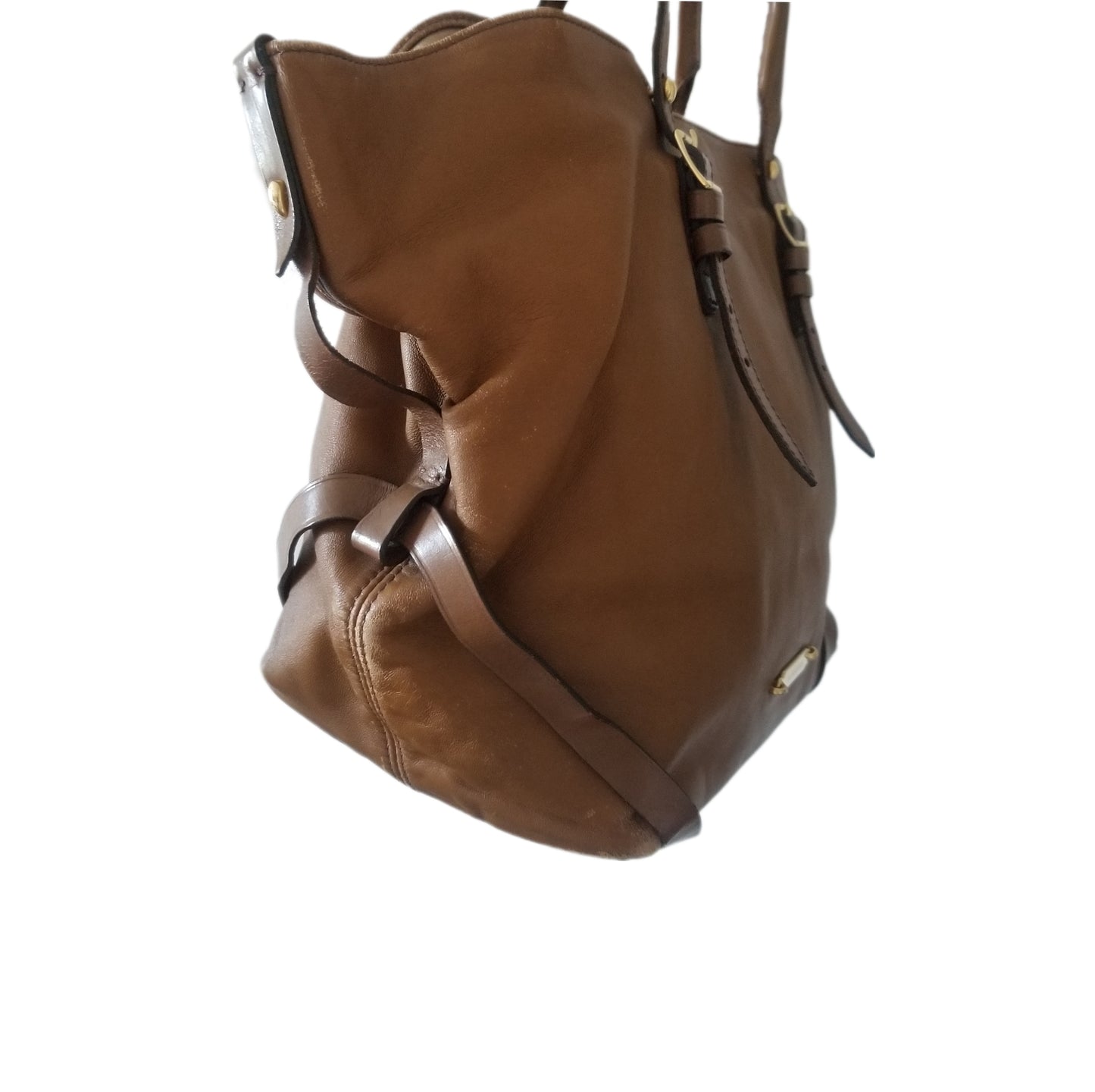 Burberry Medium Salisbury Leather Tote Bag in Mid Camel