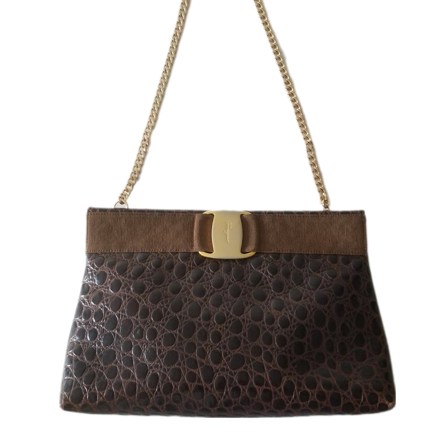 Vintage Salvatore Ferragamo Vara Sling Bag in Brown