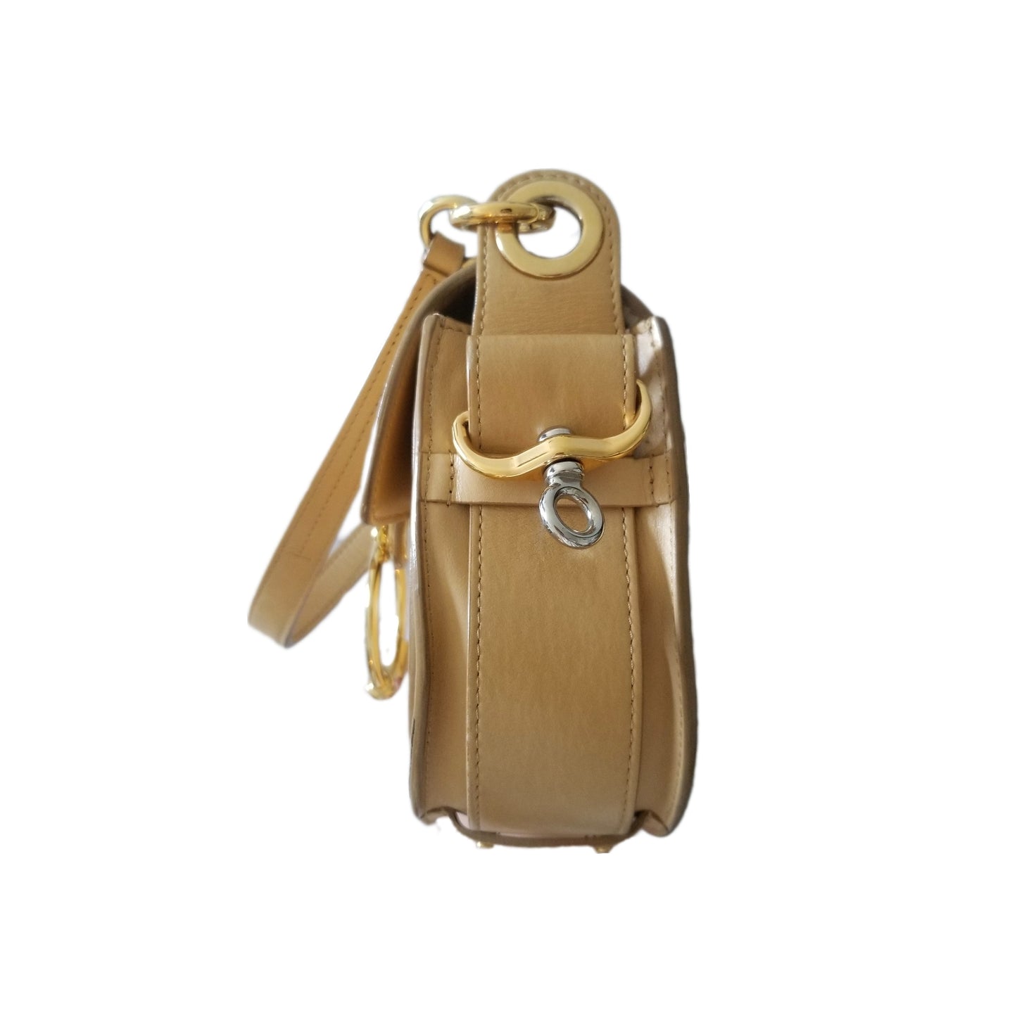 Chloé Small Tess Leather Handbag in Tan