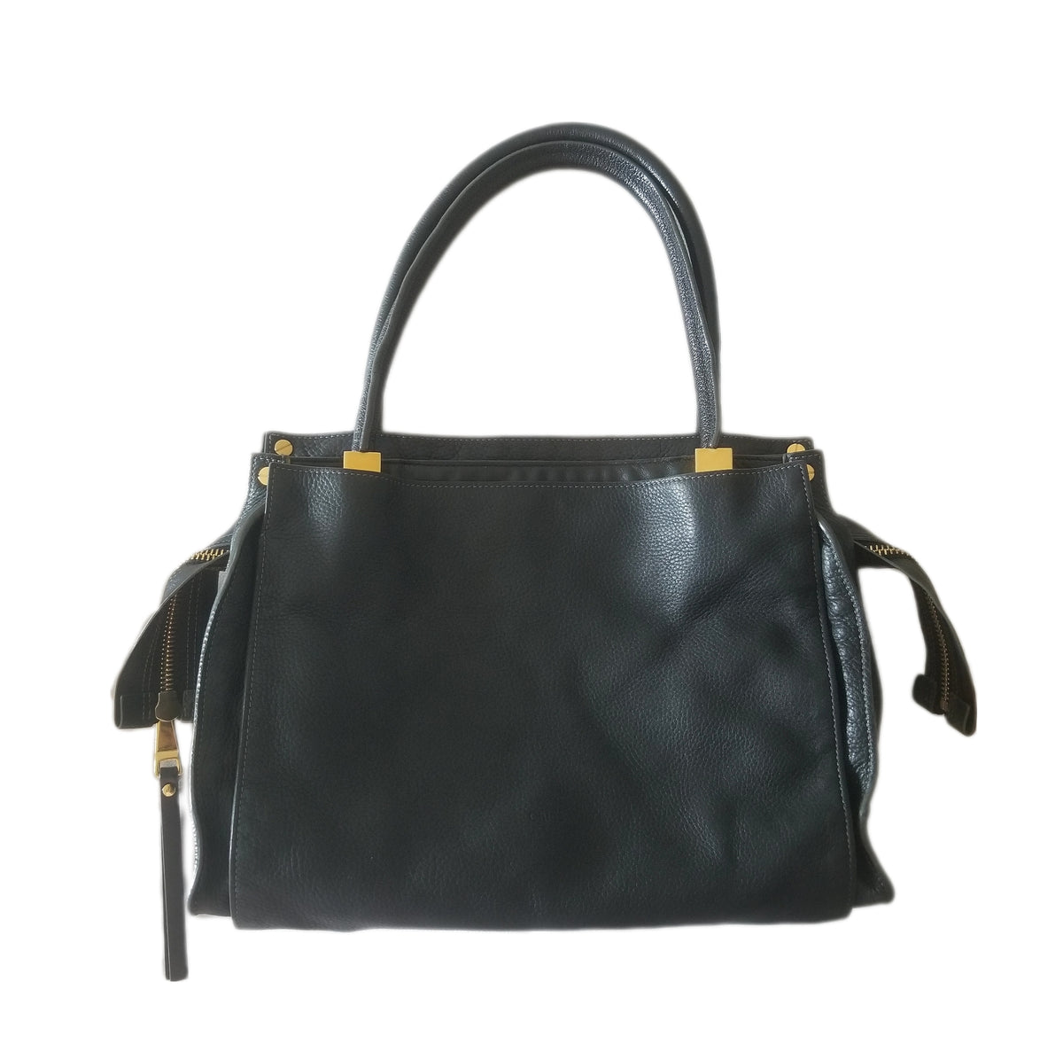 Preloved Chloé Dree Leather Handbag in Black