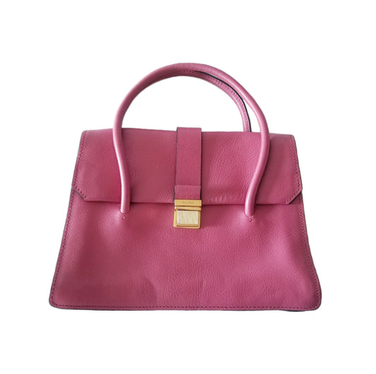 Preloved Miu Miu Madras 2-way Leather Handbag in Bruyere