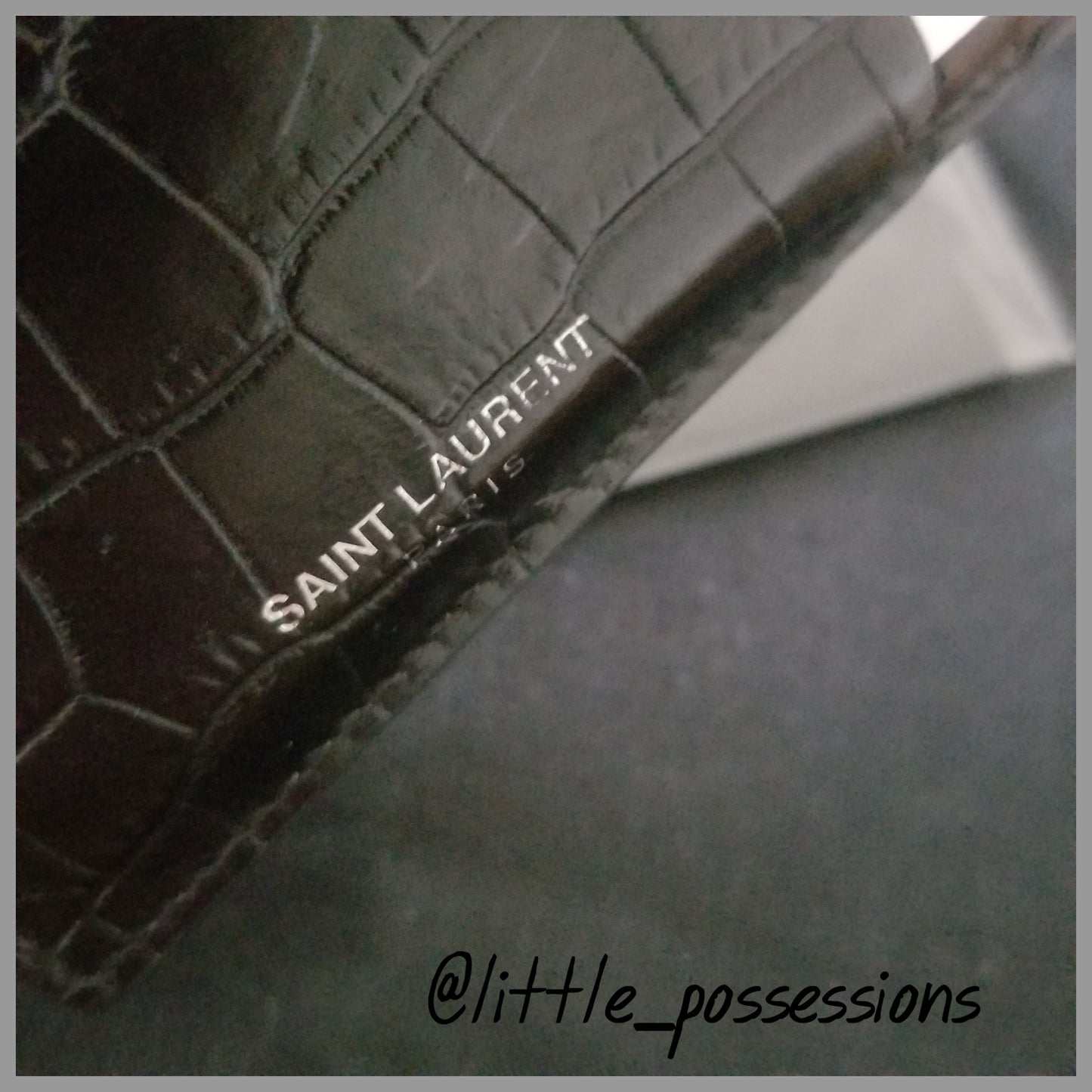 YSL Saint Laurent Rive Gauche Cocco Print Card Holder
