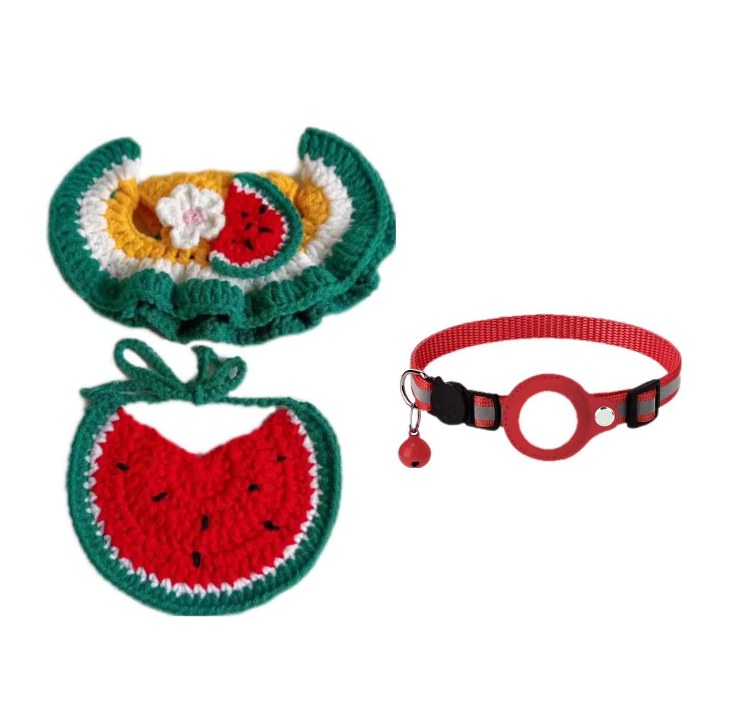 Cat costume and airtag collar set combo