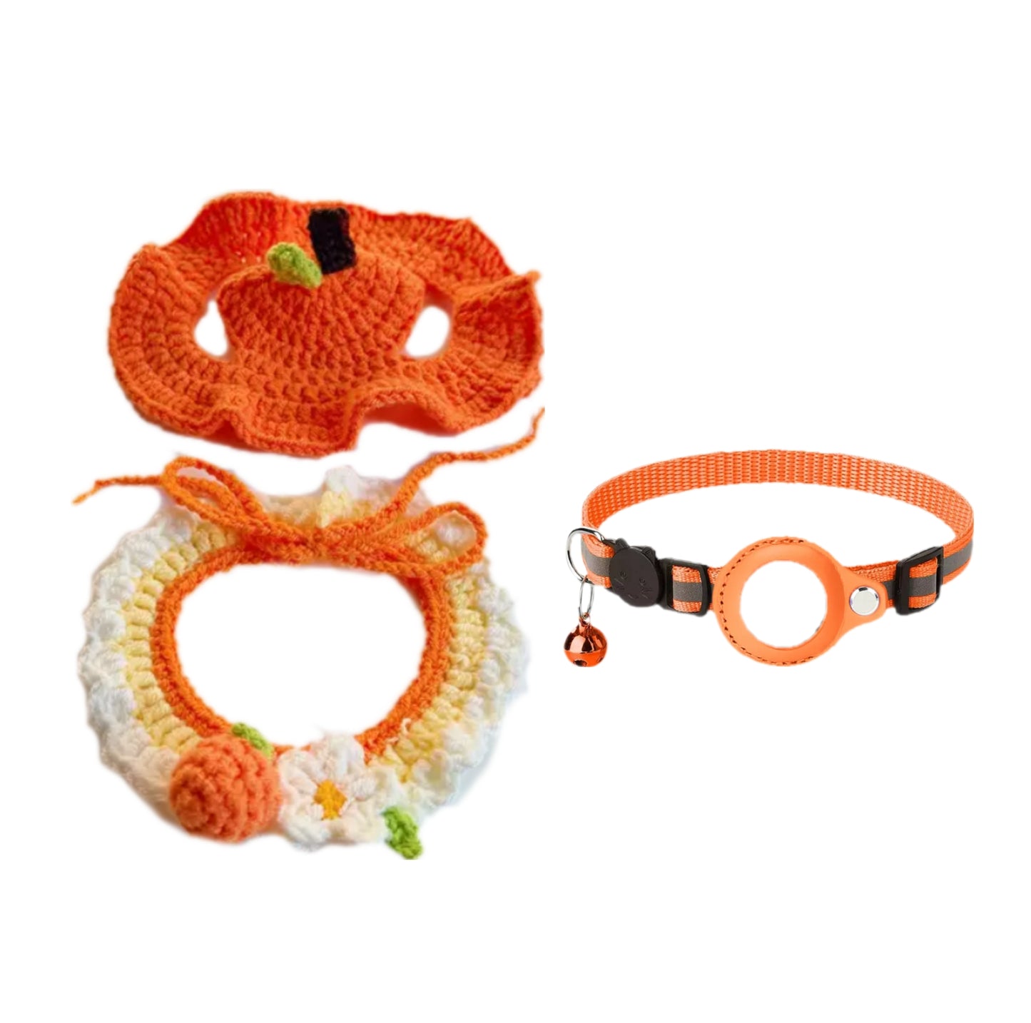 Cat costume and airtag collar set combo